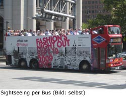 Bus Stadtf�hrung sehensw�rdigkeit sightseeing New-York Manhattan