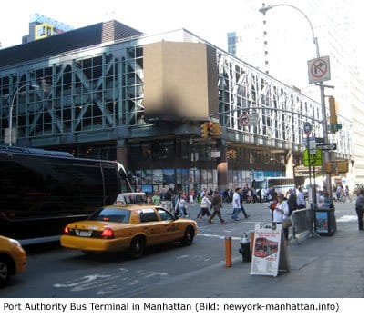 Bus Bahnhof in Manhattan New York City Port Authority Informationen