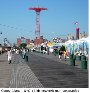 Coney Island Brooklyn New York City Vergnügungspark Achterbahn