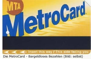 MetroCard Preis Tarif Verkauf New-York Manhattan Nahverkehr