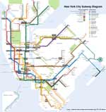 Linien Karte Plan New-York U-Bahn Karte SubwayI