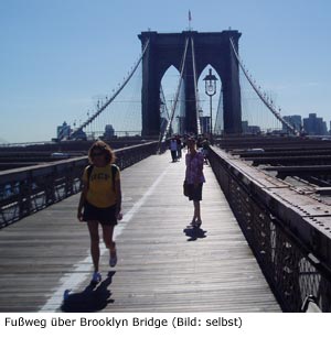 Brooklyn Bridge Sightseeing Sehenswürdigkeit New-York Manhattan