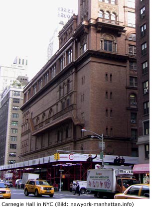 Carnegie Hall in New York City bzw. Manhattan Konzerte