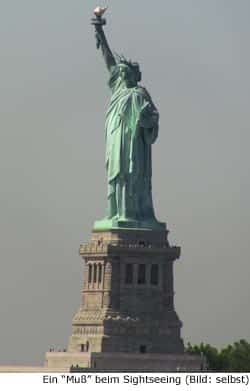 Freiheitsstatue Sightseeing Sehenswürdigkeit New-York Manhattan